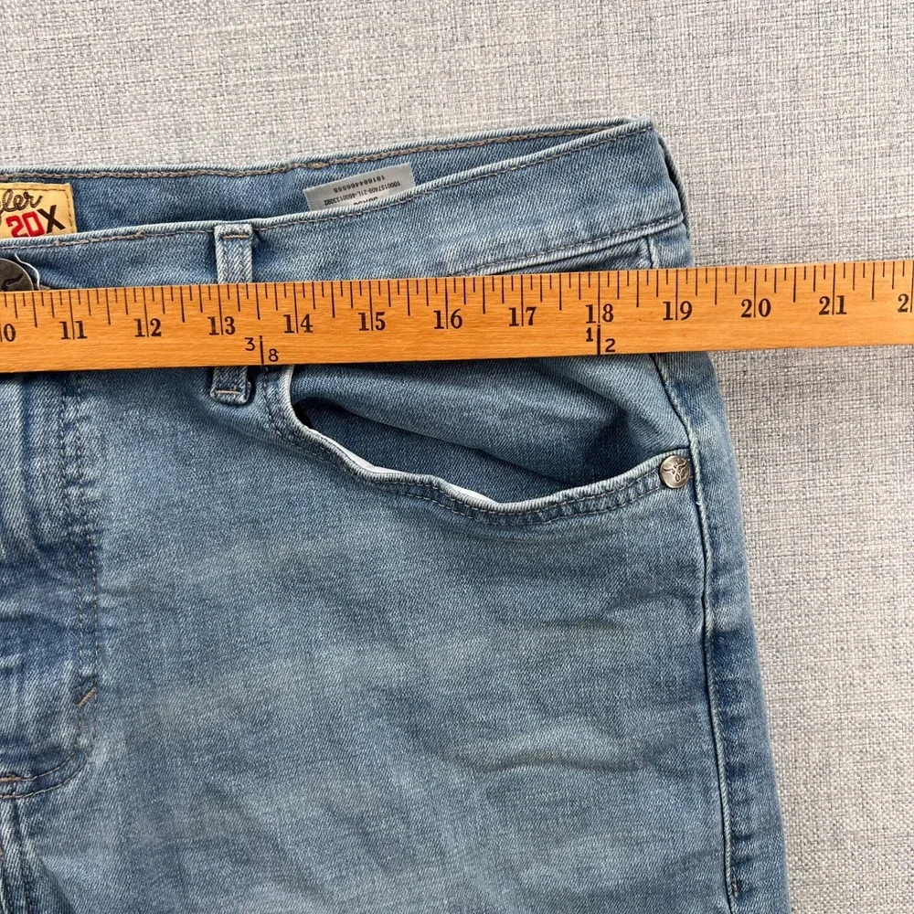 Wrangler 20X No. 42‎ Vintage Bootcut Mens 38x30 Jeans Light Wash Blue Stretch
